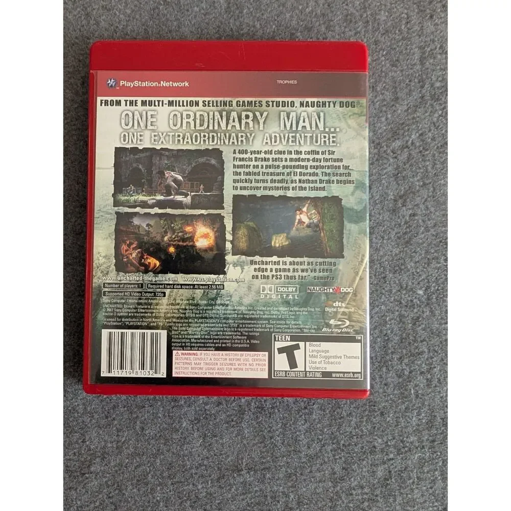 Uncharted Trilogy Bundle PS3 - Drake's Fortune, Among Thieves, Drake's Deception